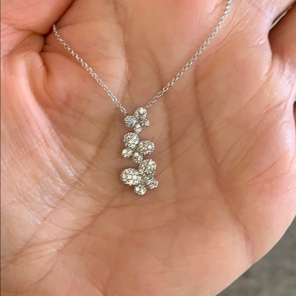 3 Drop Butterfly Necklace CZ